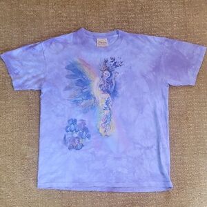 Vintage The Mountain Fairy T-Shirt — Large — Purple Tie Dye — Butterfly Fantasy